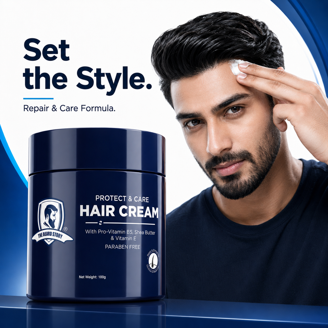 Mens Hair Cream UV Protect 100g
