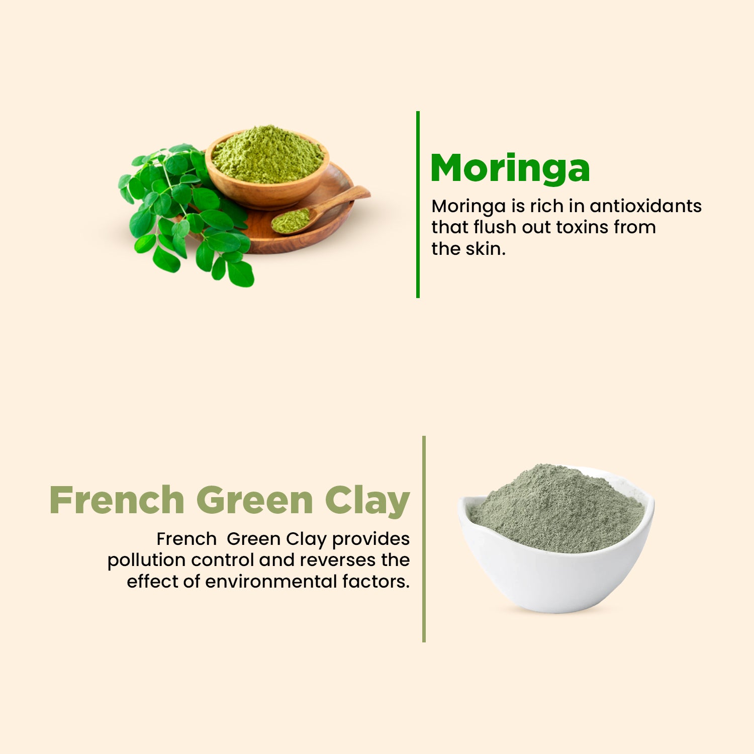 Purifying Face Pack | Clear Skin | Anti Ageing | Normal to Oily Skin | Moringa &amp; Vitamin E | 100g