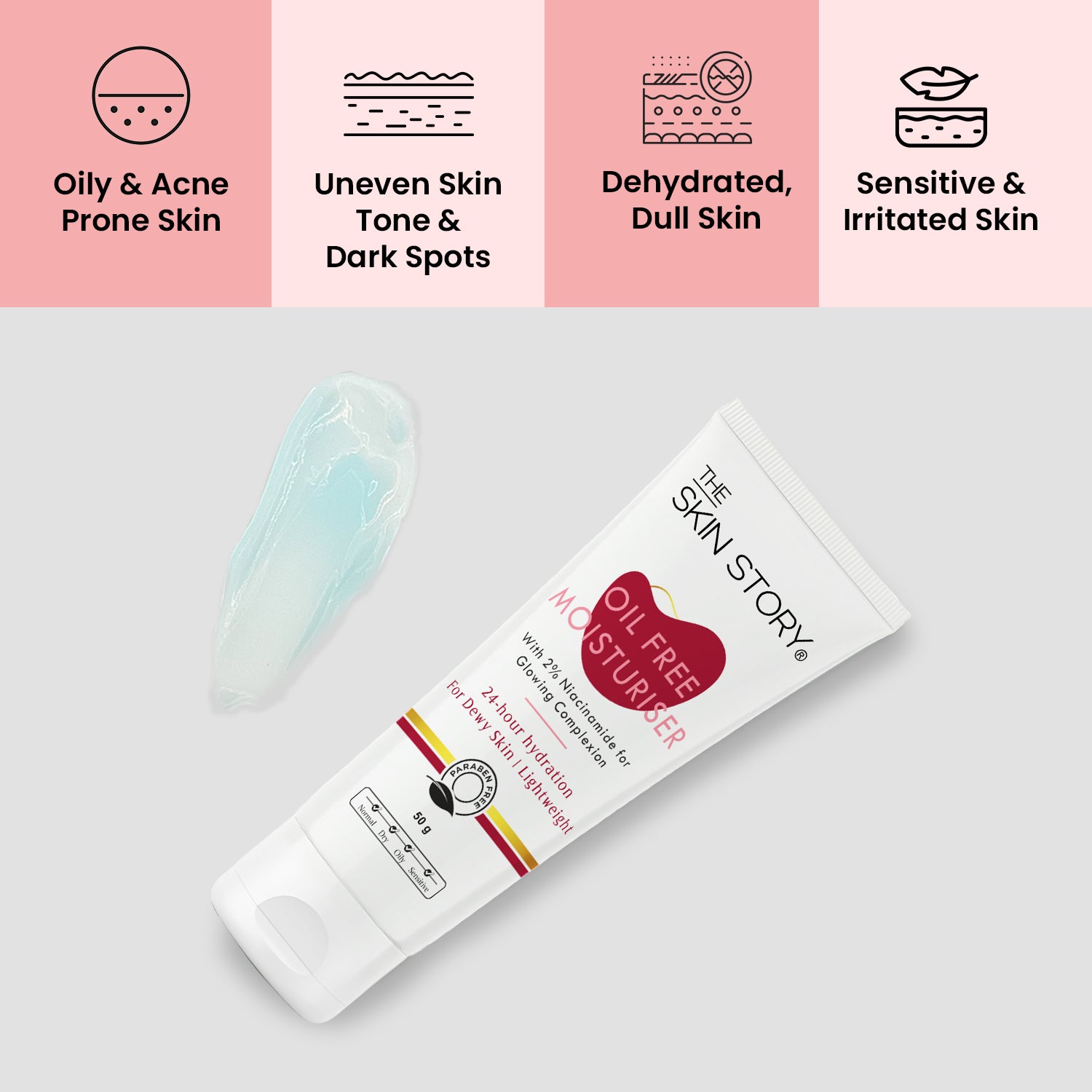 2% Niacinamide Oil Free Moisturiser | Glowing Complexion 24 hour hydration for plump dewy skin | 50g