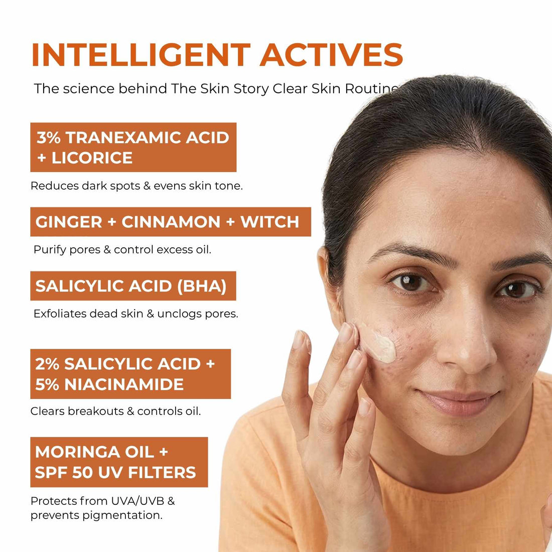 5 Steps PCOD Acne Regime with Facewash, Scrub, Serums &amp; Sunscreen SPF50 - The Skin Story - 