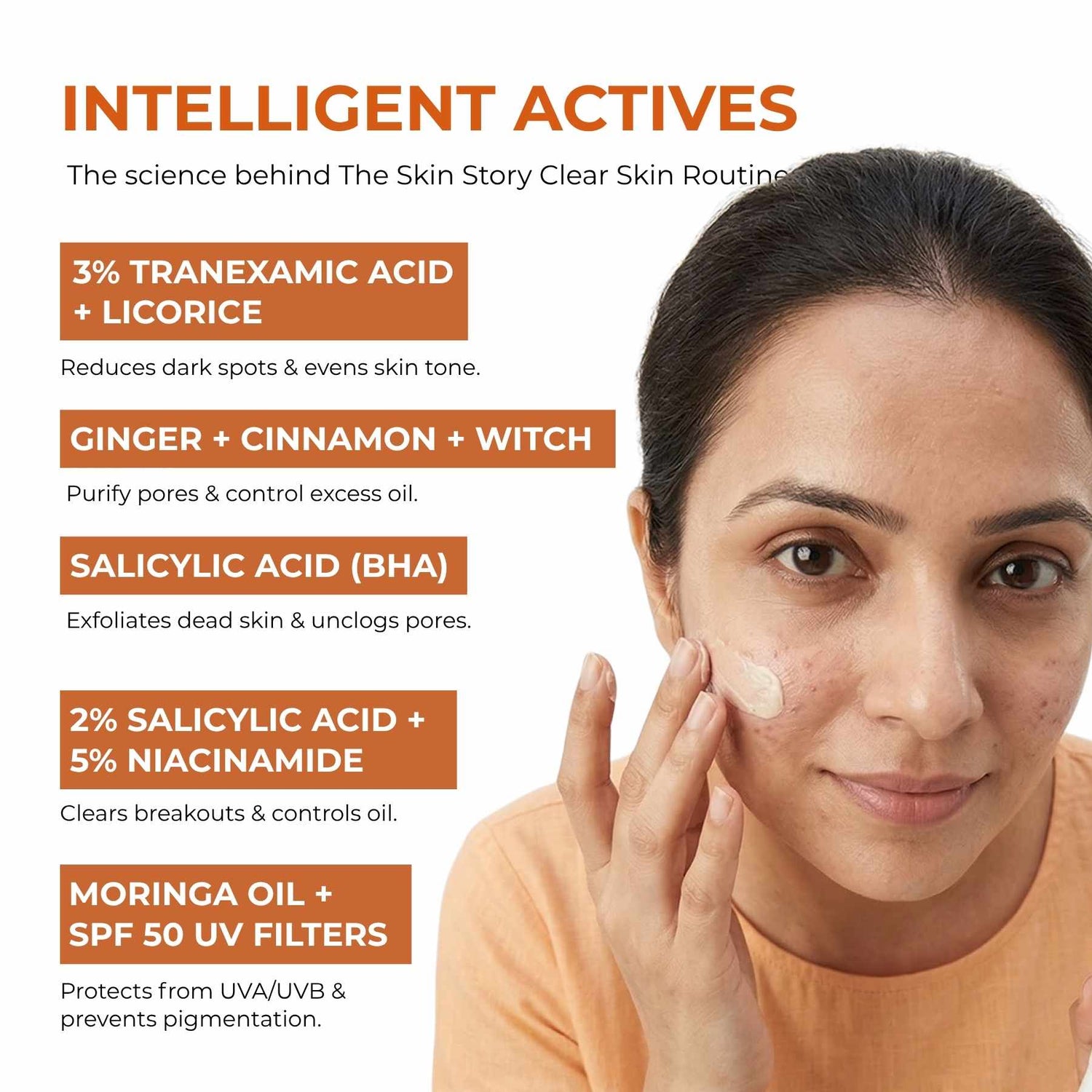 5 Steps PCOD Acne Regime with Facewash, Scrub, Serums &amp; Sunscreen SPF50 - The Skin Story - 