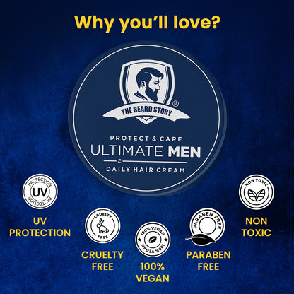 Mens Hair Cream UV Protect 100g