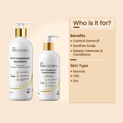 Anti Dandruff Value Pack (The Skin Story Anti Dandruff Shampoo 450ml + The Skin Story Anti Dandruff Conditioner 250g)