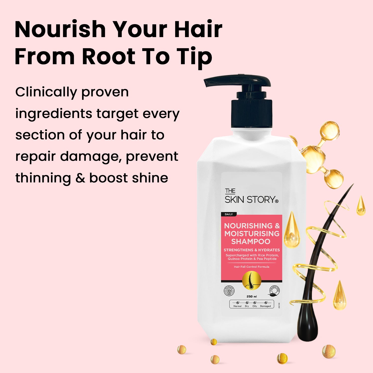 Nourishing Moisturising Shampoo &amp; Hair Mask 250ml + 100g