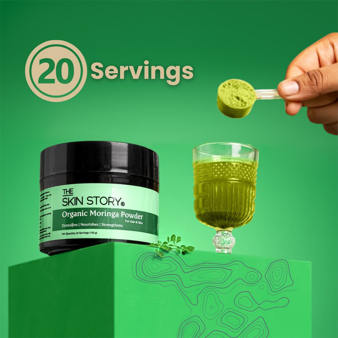 Organic Moringa Powder for Skin &amp; Hair