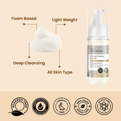 Deep Cleansing Foaming Facewash | Hydrating &amp; Repairs Skin Texture | For All Skin Types | Ecoskin &amp; Allantoin | 100ml