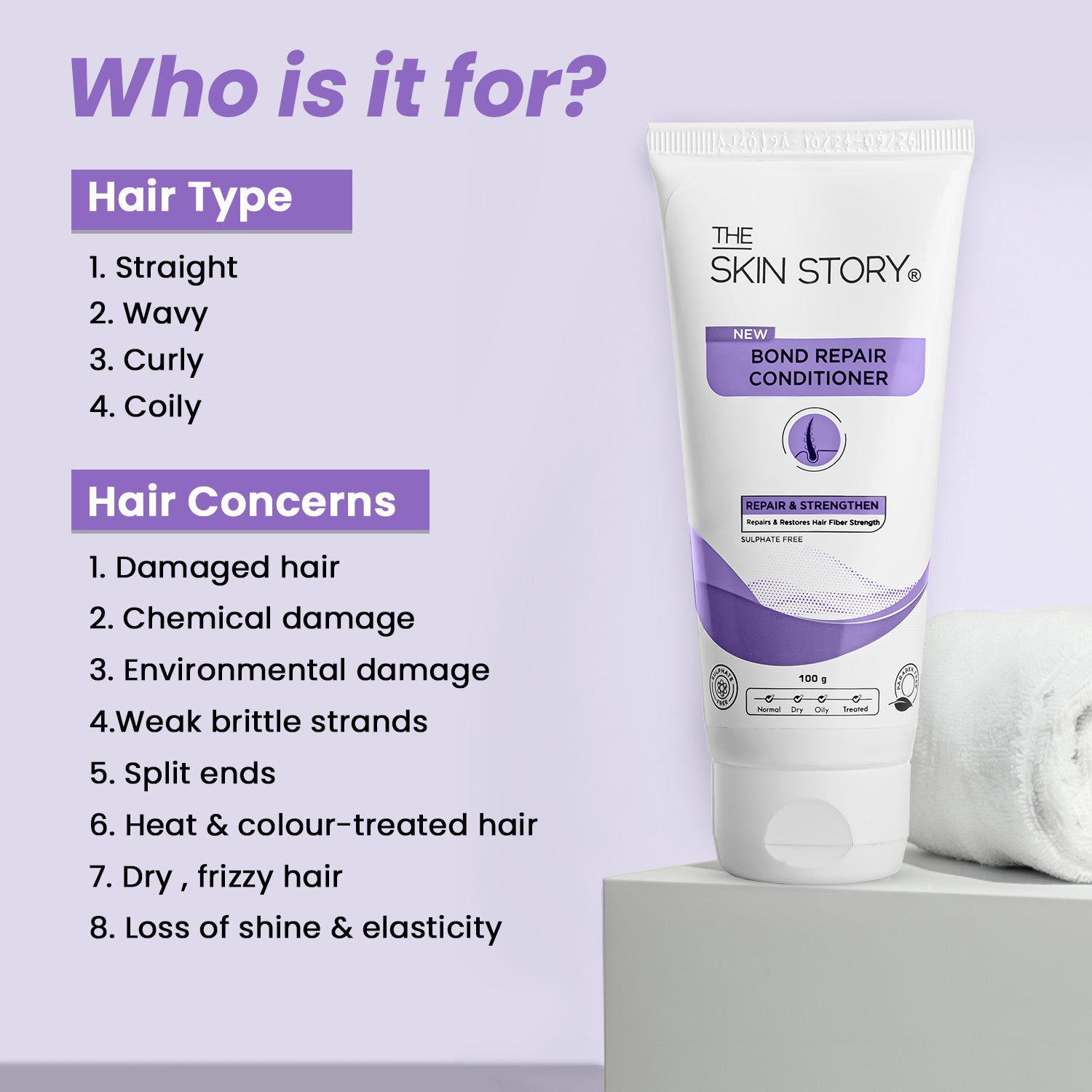 Bond Repair Conditioner Deep Repair &amp; Hydration Repairs Damaged Bonds FiberHance™ Aloe Vera 100g