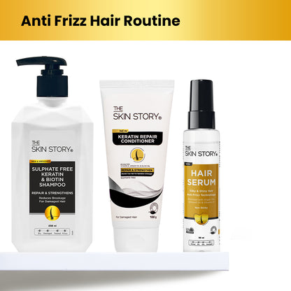 Anti-Frizz Hair Serum | Non-Sticky &amp; UV Protection | Argan Oil &amp; Almond Oil | 50ml