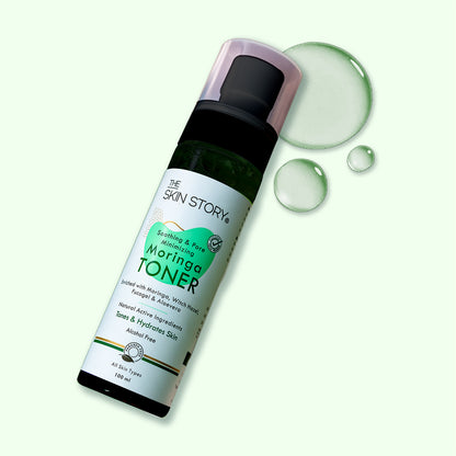 Face Toner Soothing &amp; Pore Minimising Hydrates Skin Moringa Witch Hazel 100ml