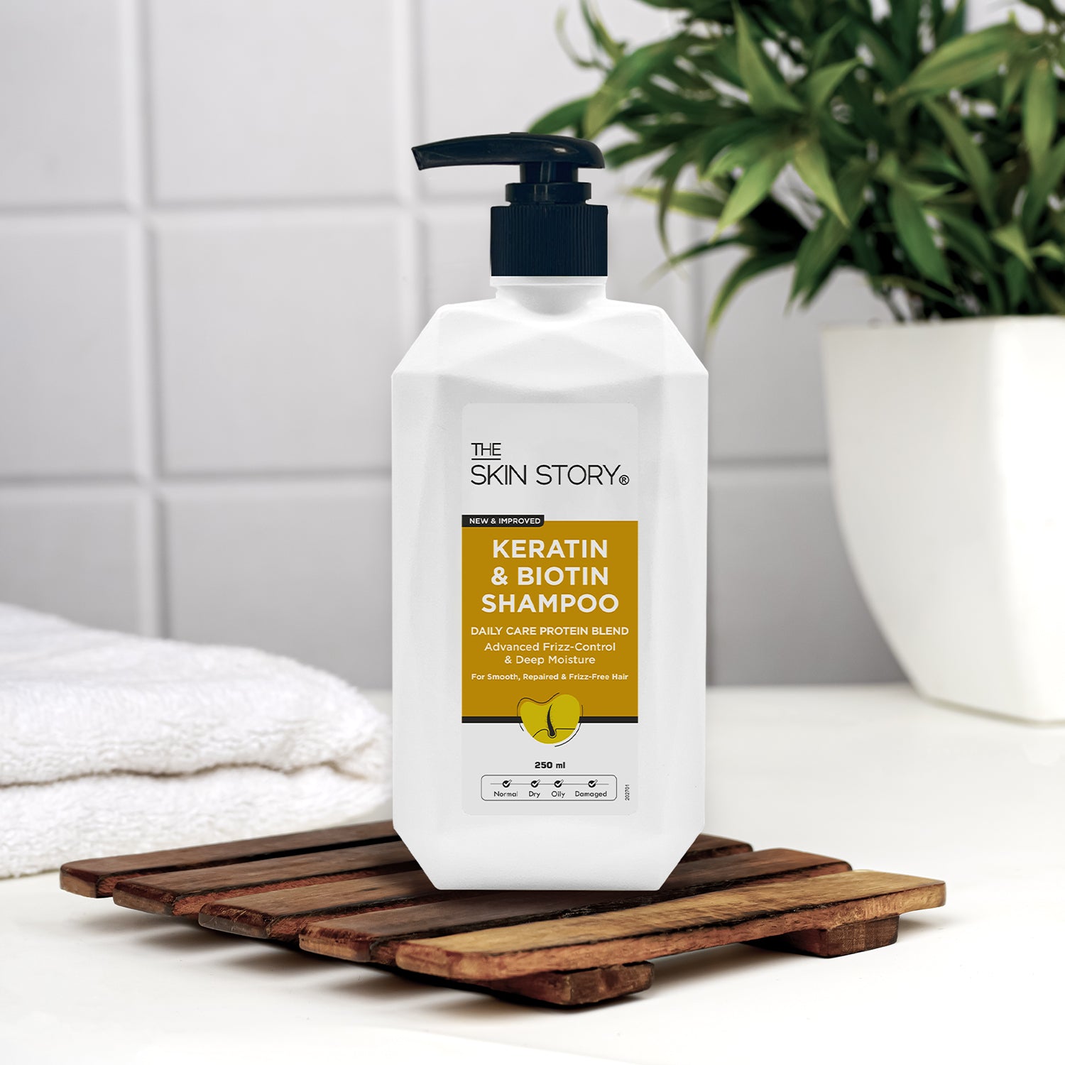 Keratin &amp; Biotin Shampoo, 250ml