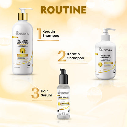 Keratin Shampoo | Soft &amp; Anti Frizz | Hair-fall Control | All Hair Types | 190ml
