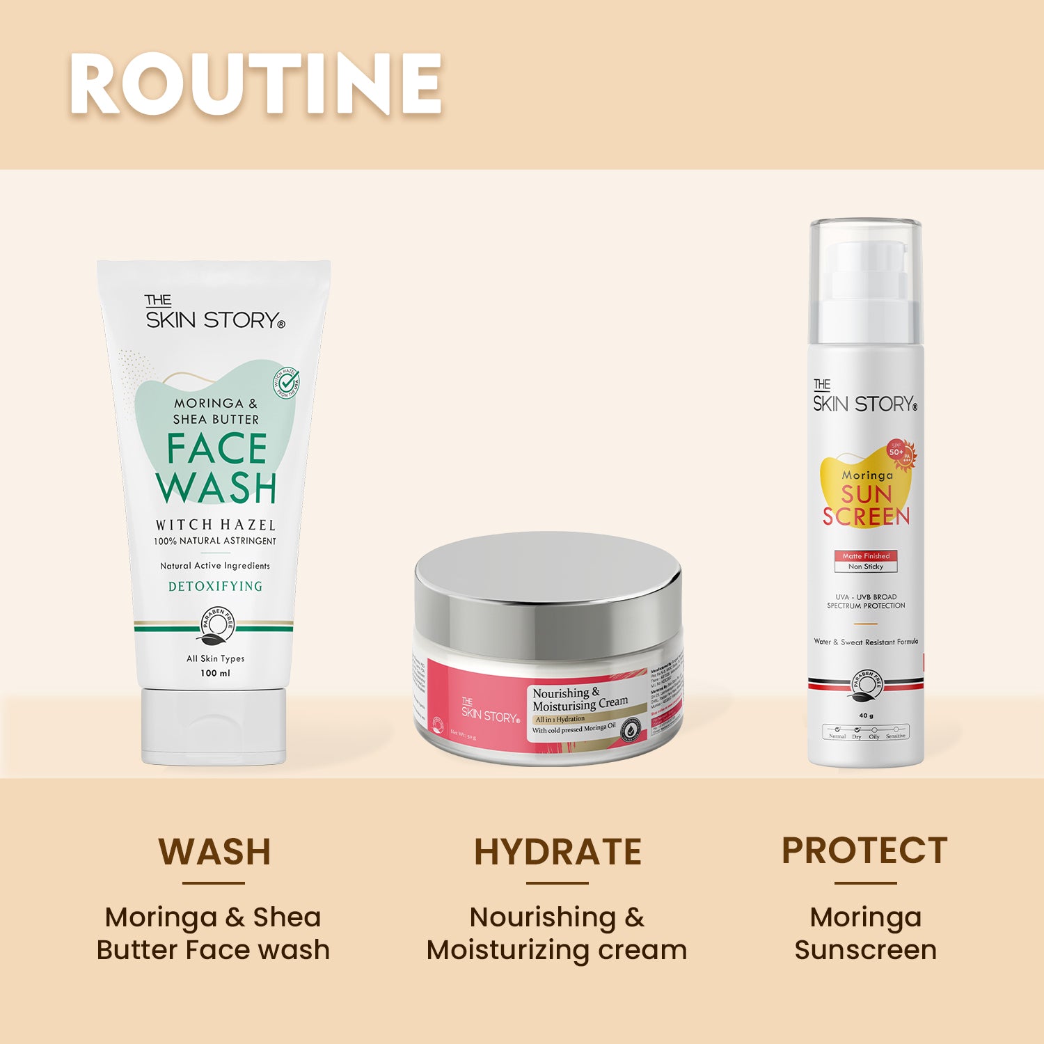 Pore Cleansing Facewash | Non-Drying &amp; Moisturising | All Skin Types | Moringa &amp; Shea Butter | 100ml