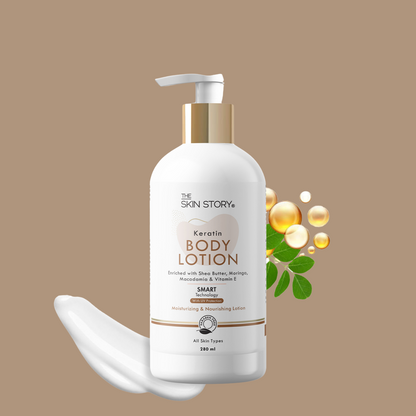 Deep Moisturising Body Lotion | Soft &amp; Supple Skin | All Skin Types | Moringa &amp; Keratin | 280ml