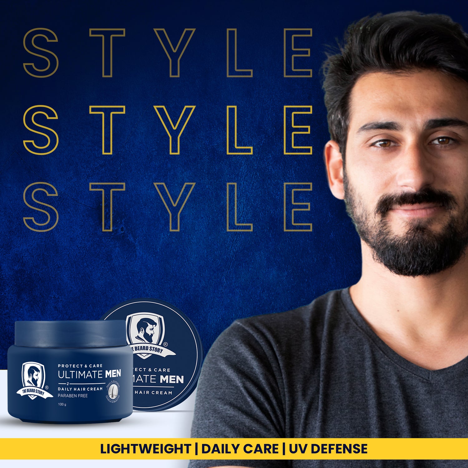 Mens Hair Cream UV Protect 100g