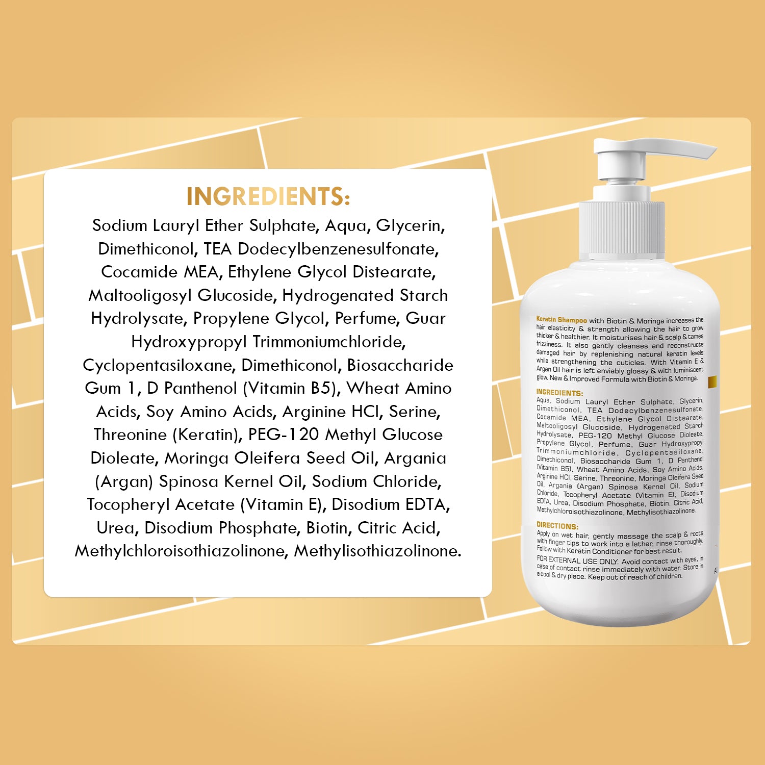 Keratin Shampoo | Soft &amp; Anti Frizz | Hair-fall Control | All Hair Types | 190ml
