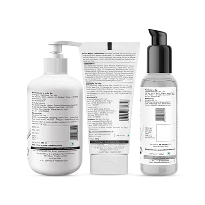 The Skin Story Hair Styling Essentials (CTP) (The Skin Story Sulphate Free Shampoo, 190ml The Skin Story Sulphate Free Conditioner, 100g The Skin Story Heat Protection Serum, 100ml)
