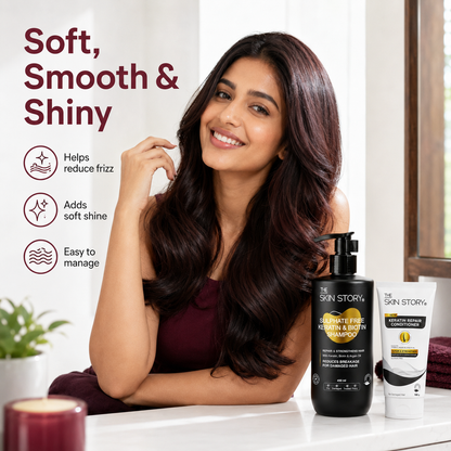 Sulphate Free Keratin Shampoo (450ml) + FREE Keratin Repair Conditioner (100g) - For Recently Coloured Hair