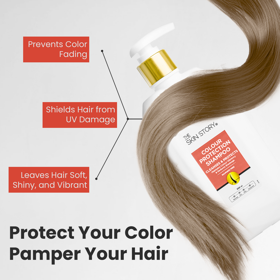 Colour Protection Shampoo | Protects &amp; Nourishes | Hydroxyshield™ &amp; Vitamin E | 250ml