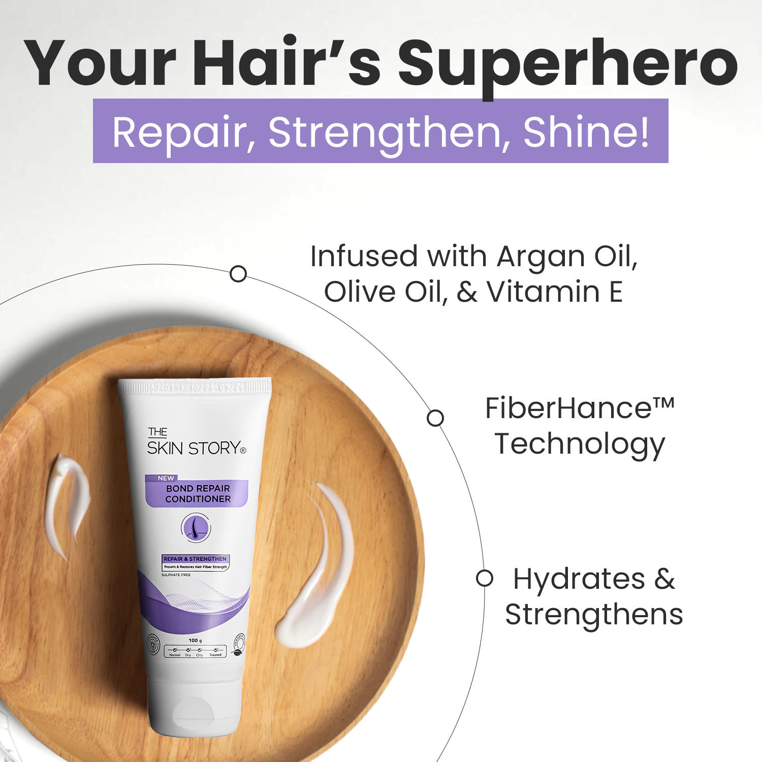 Bond Repair Conditioner | Deep Repair &amp; Hydration | FiberHance™ &amp; Aloe Vera | 100g