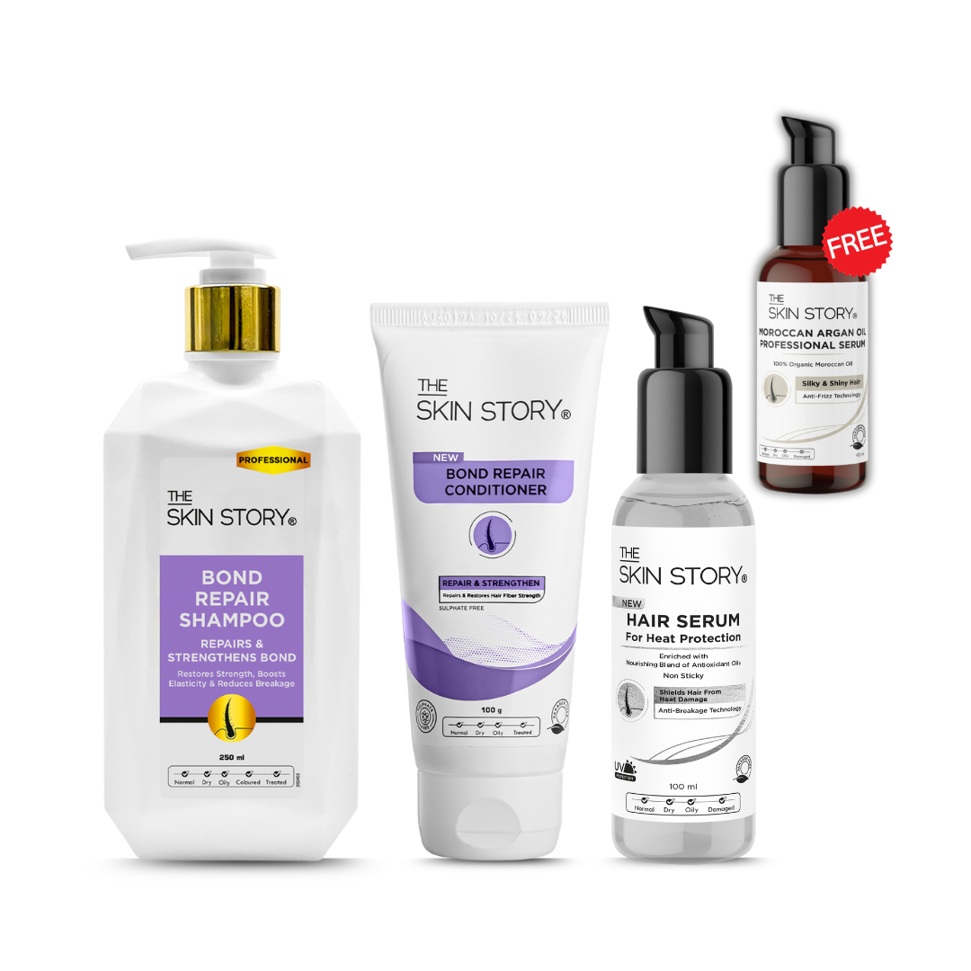Bond Repair Shampoo, 250ml + Bond Repair Conditioner, 100g + Heat Protection Hair Serum, 100ml