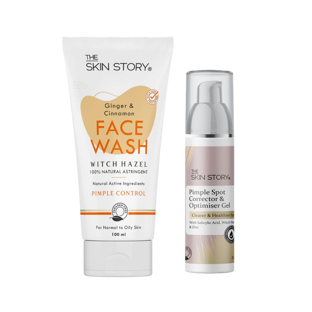 Ginger &amp; Cinnamon Facewash, 100ml &amp; Pimple Spot Corrector &amp; Optimiser Gel, 25g