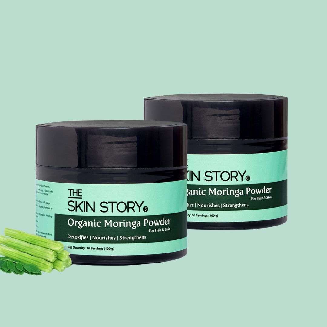 Organic Moringa Powder for Skin & Hair Set of 2