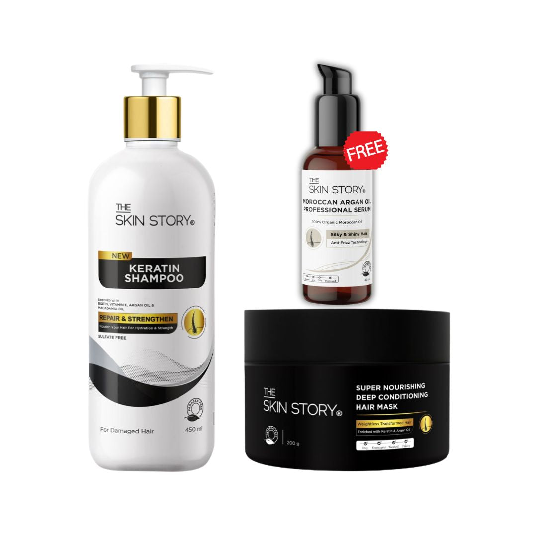 Sulphate free keratin shampoo 450ml + deep conditioning hair mask