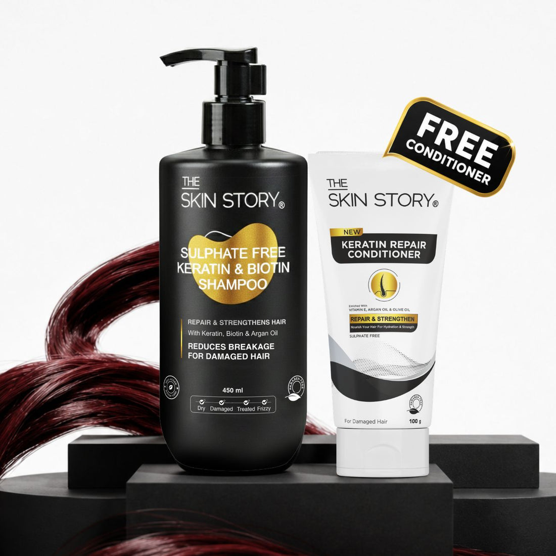 Colour Protect Duo - Sulphate Free Keratin Shampoo (450ml) + FREE Keratin Repair Conditioner (100g)