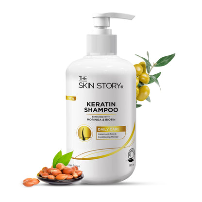 Keratin Shampoo | Soft &amp; Anti Frizz | Hair-fall Control | All Hair Types | 190ml