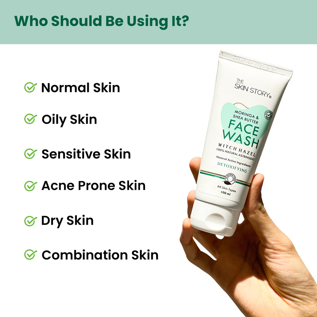 Pore Cleansing Face Wash Antioxidant-Rich & Skin Repair Moringa & Shea Butter 100ml