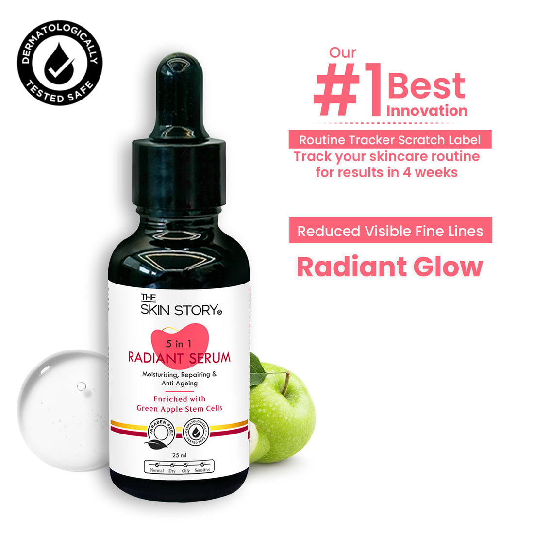 5 in 1 Radiant Serum | Anti Aging Serum | Green Apple Stem Cells | 40ml