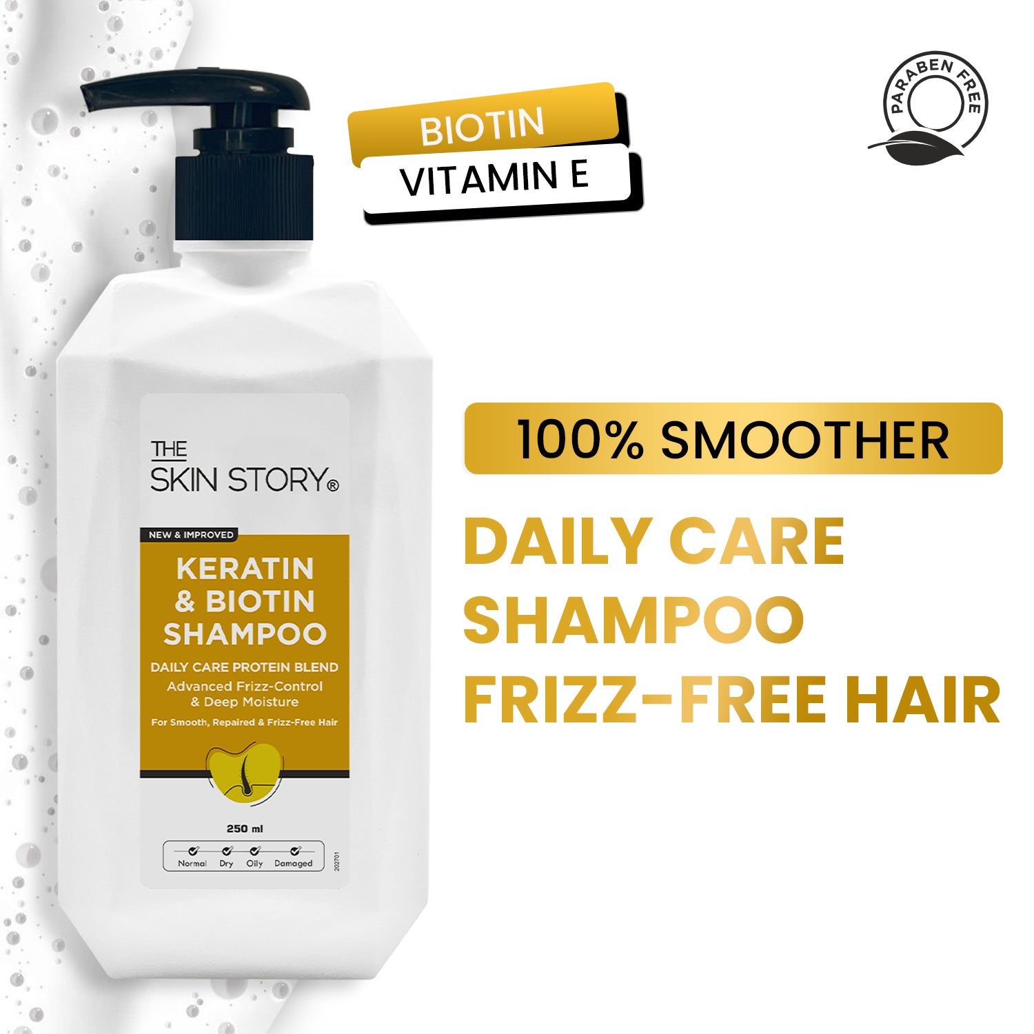 Keratin &amp; Biotin Shampoo, 250ml