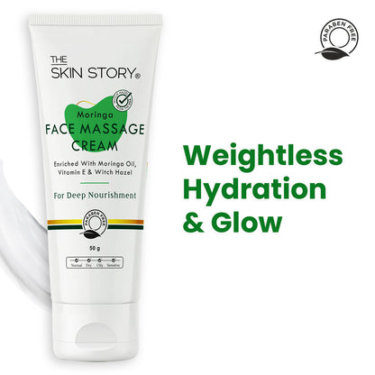 Moringa Face Massage Cream | Detoxifies &amp; Nourishes Healthy Glow | 50g