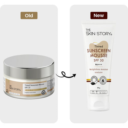 Tinted Sunscreen Mousse | SPF 30 | Protects &amp; Enhances Skin Tone | 40g