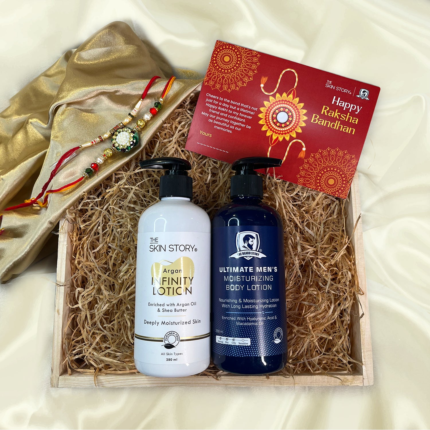 The Skin Story Ultimate Skincare Gift Set | The Skin Story Argan Infinity Lotion, 280ml | The Beard Story Ultimate Men&