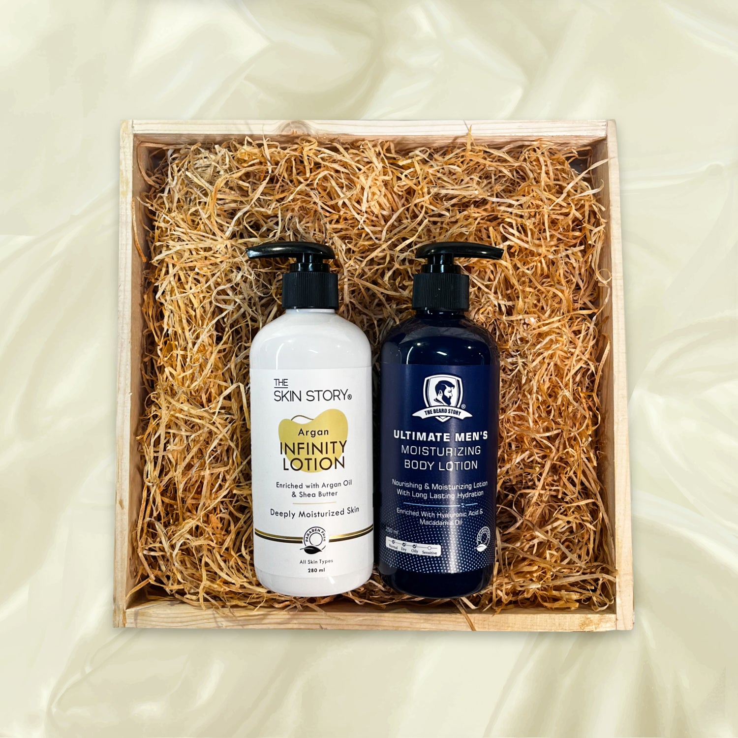 The Skin Story Ultimate Skincare Gift Set | The Skin Story Argan Infinity Lotion, 280ml | The Beard Story Ultimate Men&