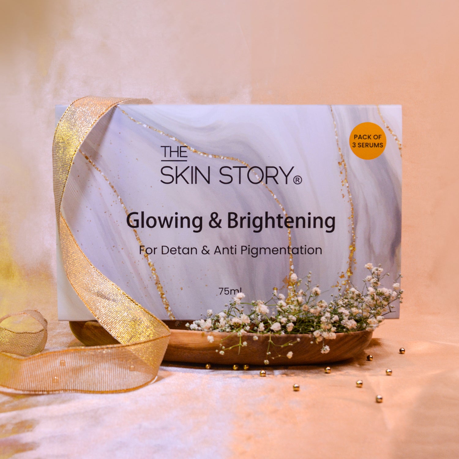 The Skin Story Glowing &amp; Brightening For Detan &amp; Anti Pigmntation Kit 75ml | 5 in 1 Daily Repair Serum - Vitamin C | Pigmentation Corrector Serum | Sunscreen Serum SPF40