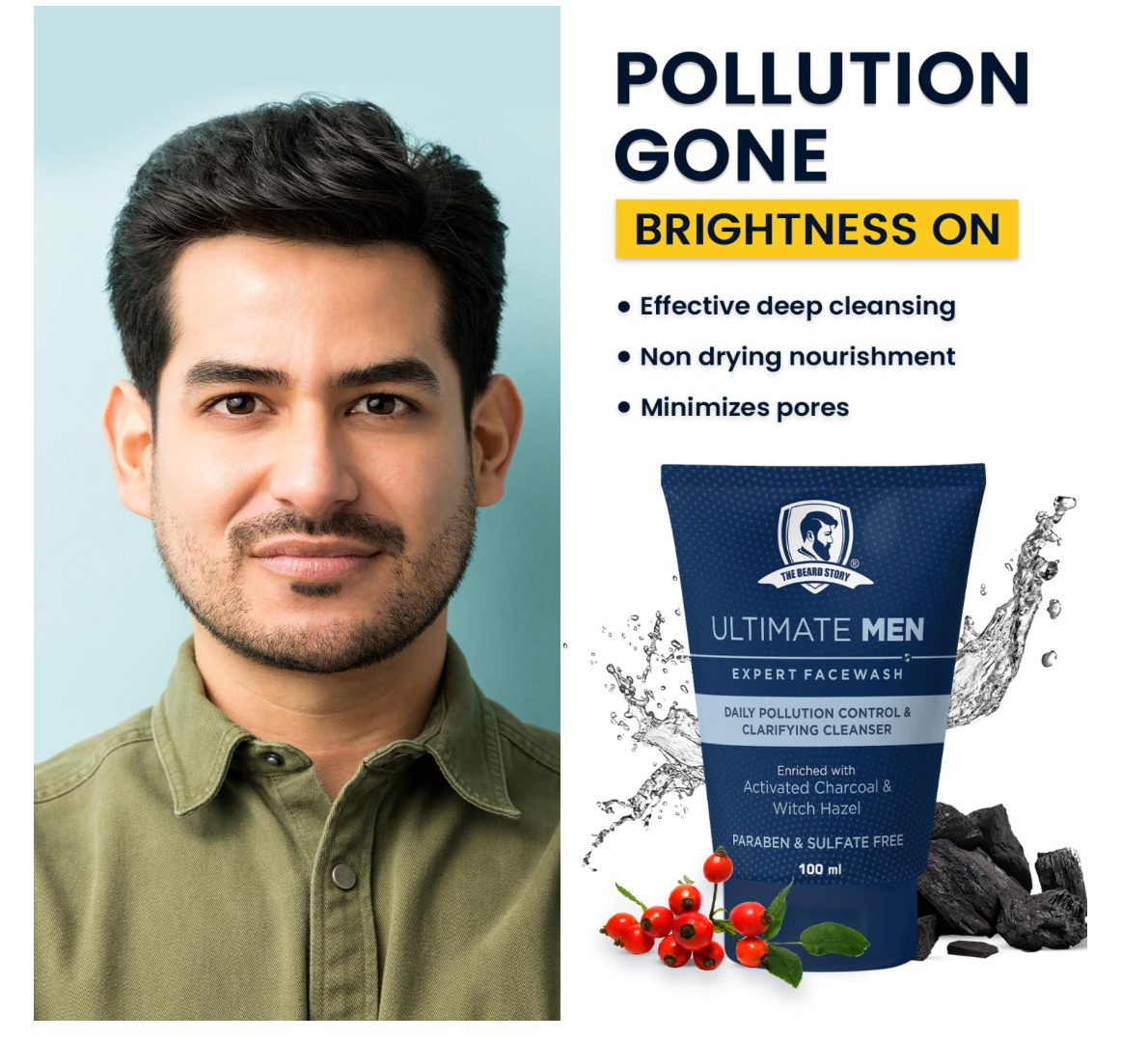 Activated Charcoal Face Wash Anti Pollution &amp; De-tan 100g