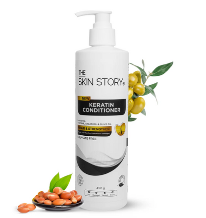 Sulphate-Free Keratin Conditioner | Frizz Control &amp; Deep Nourishment | Keratin &amp; Argan Oil | 100g