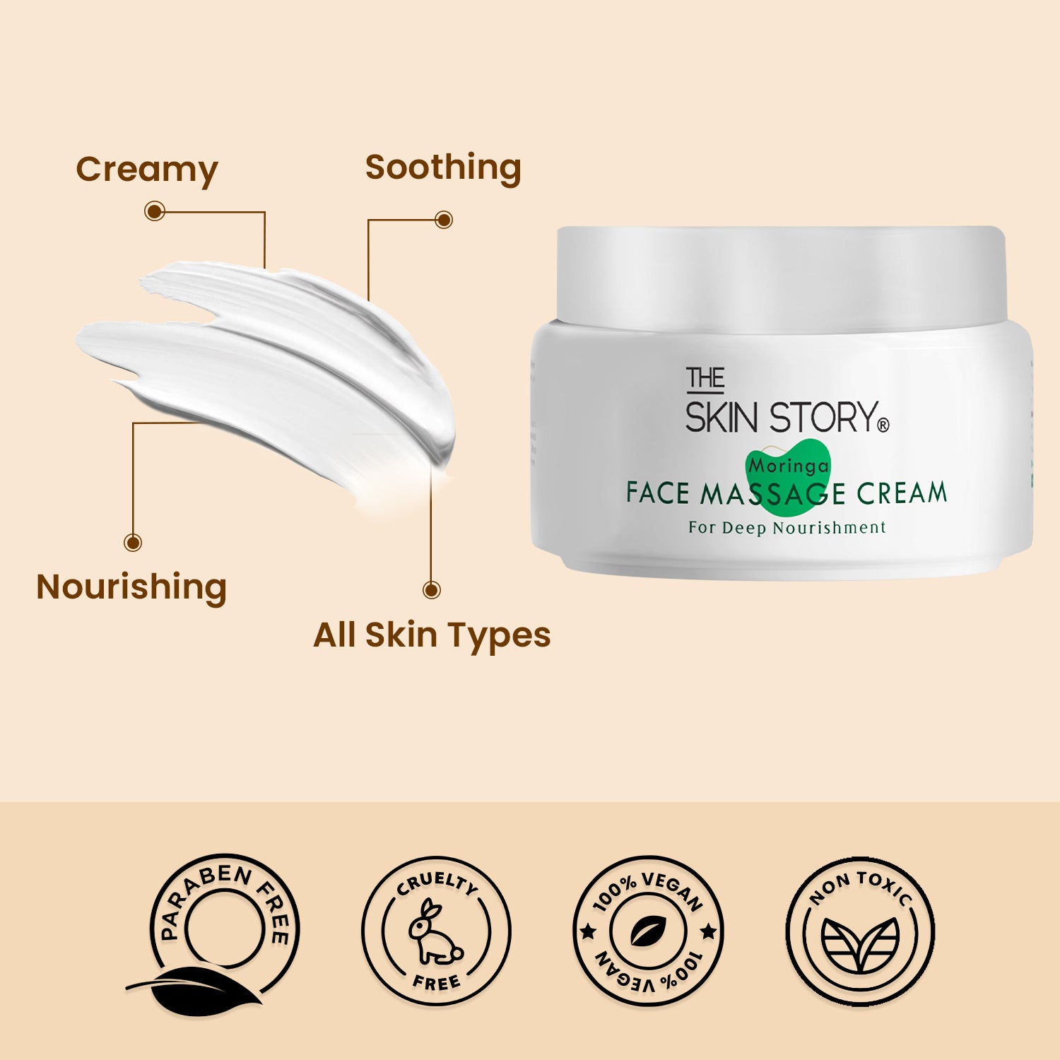 Moringa Face Massage Cream, 50g