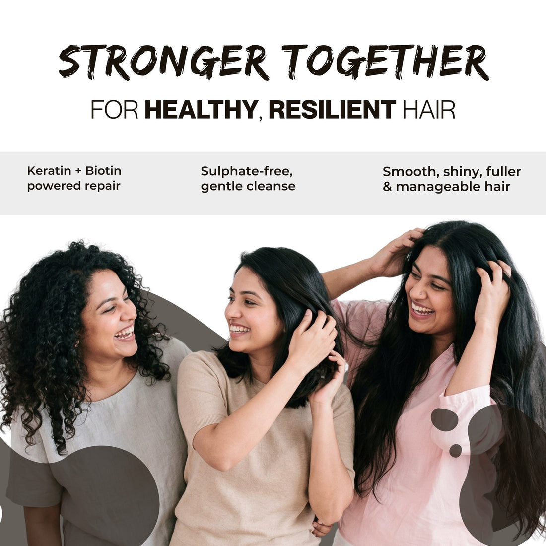 Sulphate Free Keratin Shampoo, Hair Serum &amp; Hair Mask