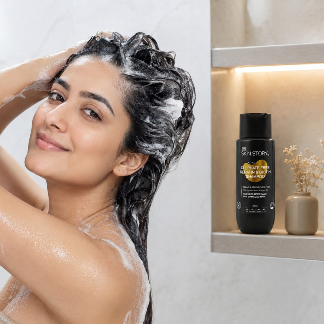 Sulphate Free Keratin &amp; Biotin Shampoo – Repairs Damaged Hair