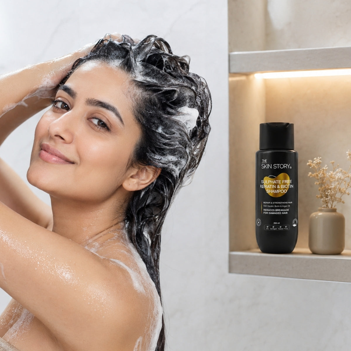 Sulphate Free Keratin &amp; Biotin Shampoo – Repairs Damaged Hair