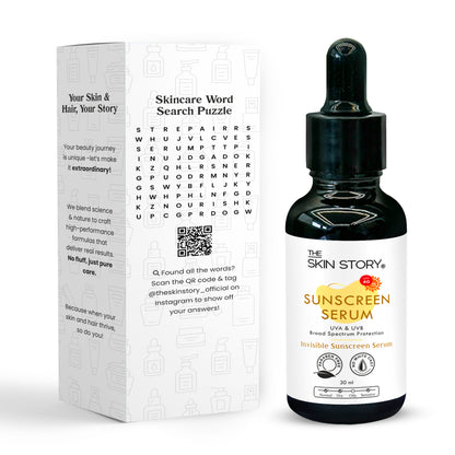 Sunscreen Serum SPF 40 PA+++ | Lightweight &amp; Non-Greasy | Vitamin E | 30ml