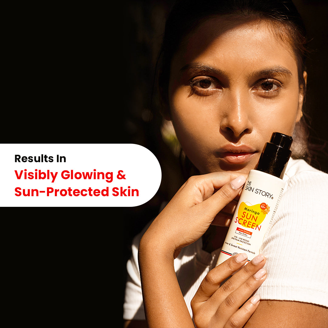 Broad Spectrum Sunscreen  |  UVA &amp; UVB Protection | All Skin Types | SPF 50 | Moringa Oil | 100g