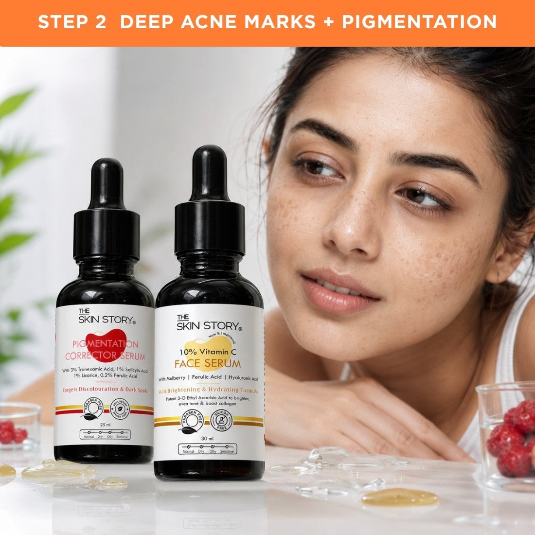 Acne Mark Correct Regime – Dark Spots &amp; Pigmentation Repair Routine - The Skin Story - 