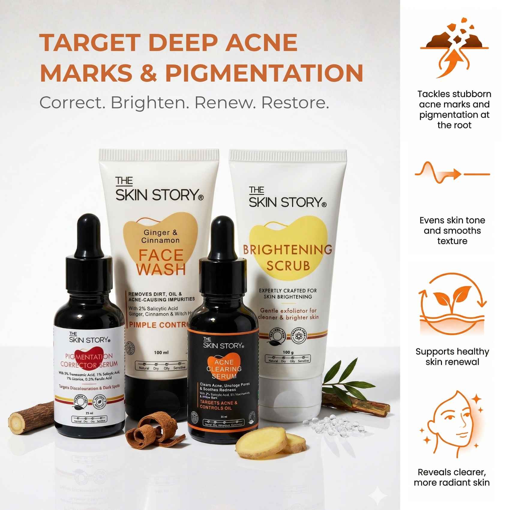 Acne Pigmentation Repair Regime – Deep Spot Correction Routine - The Skin Story - 