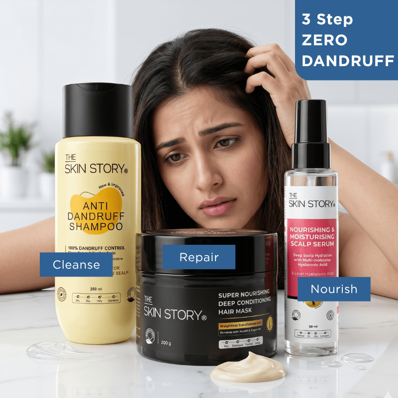 Advanced Dandruff Repair Regime – Scalp Balance &amp; Nourishment - The Skin Story - 