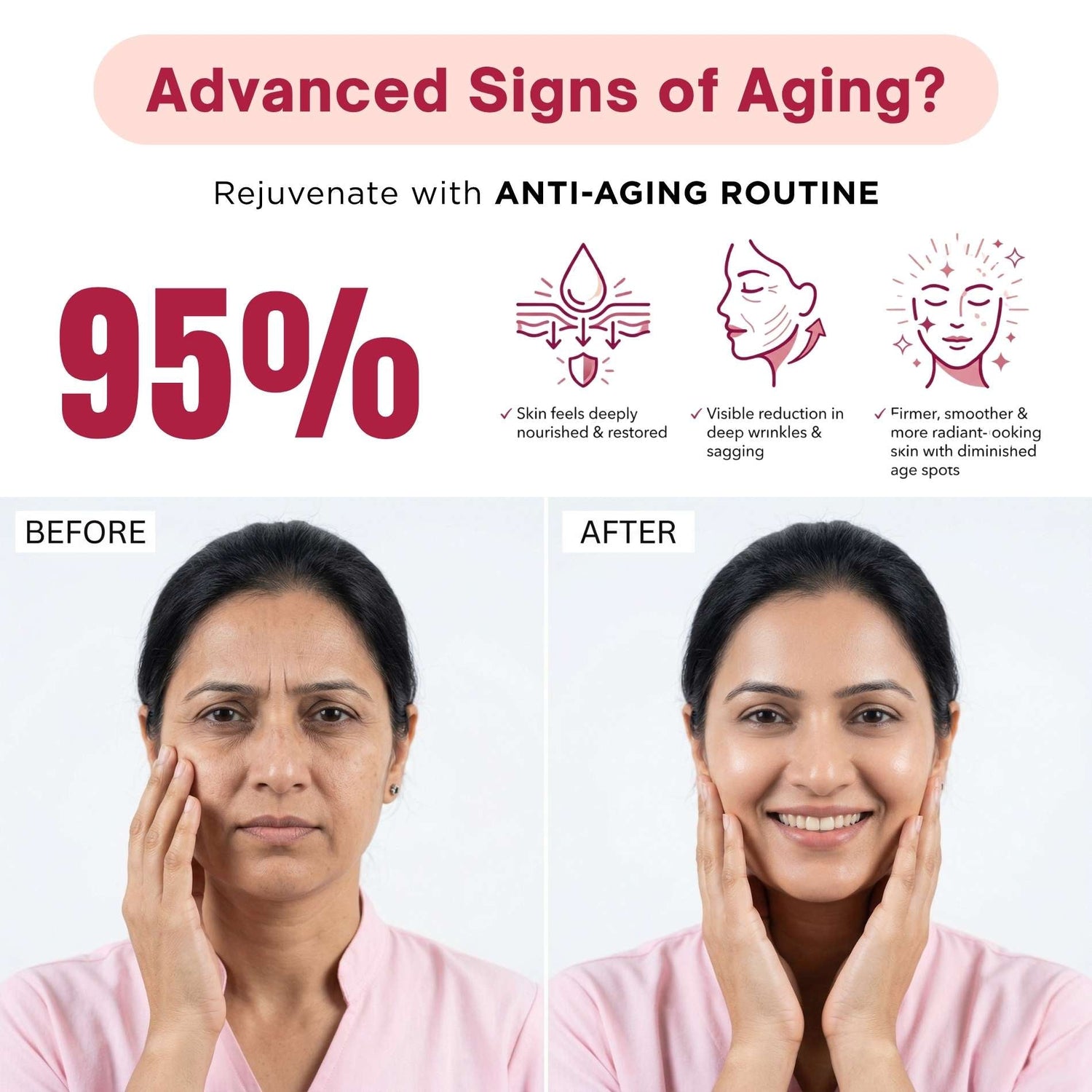 Ageing Advanced Ageing 4 Step - Night Cream+Serum+Cream+Night Repair Serum - The Skin Story - 