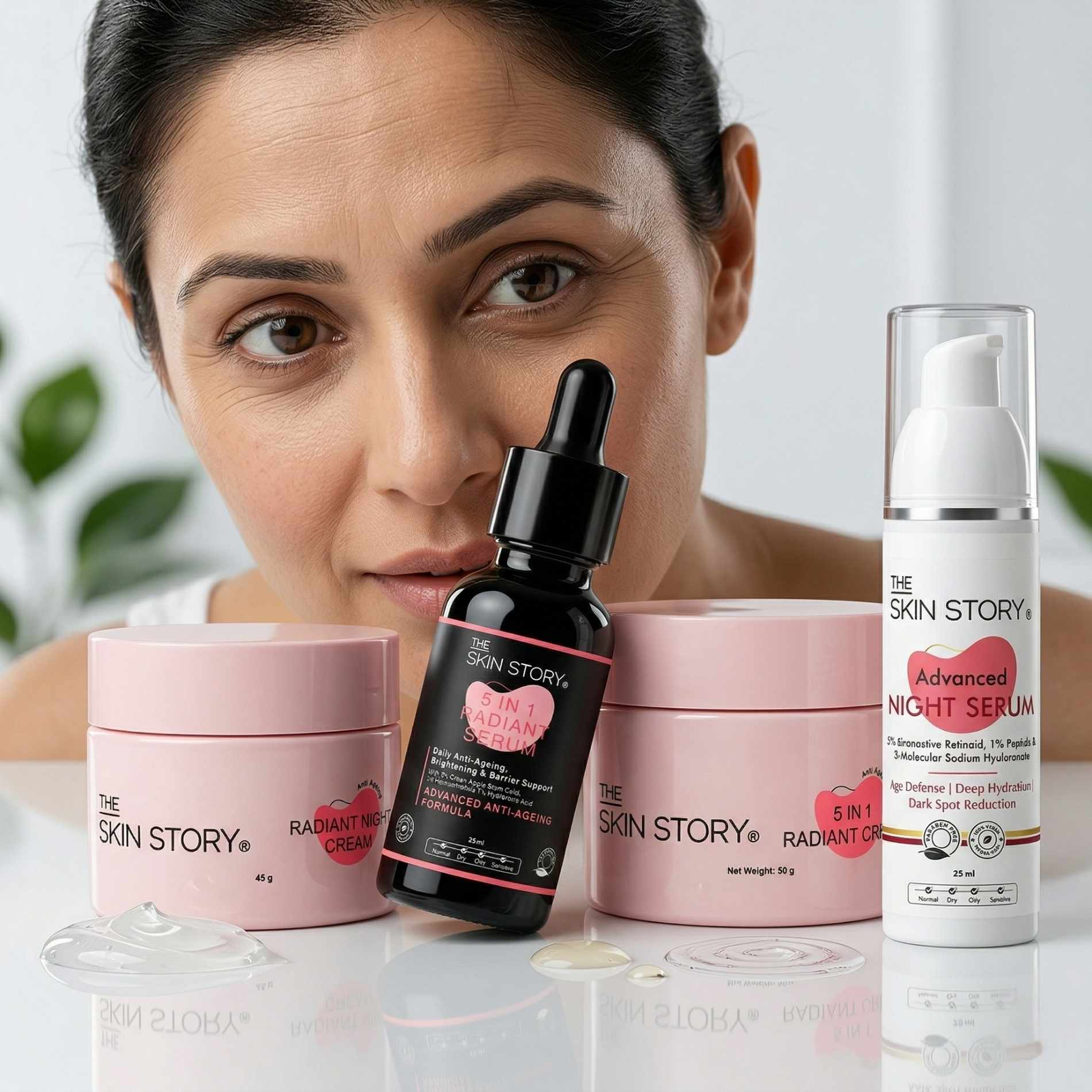 Ageing Advanced Ageing 4 Step - Night Cream+Serum+Cream+Night Repair Serum - The Skin Story - 